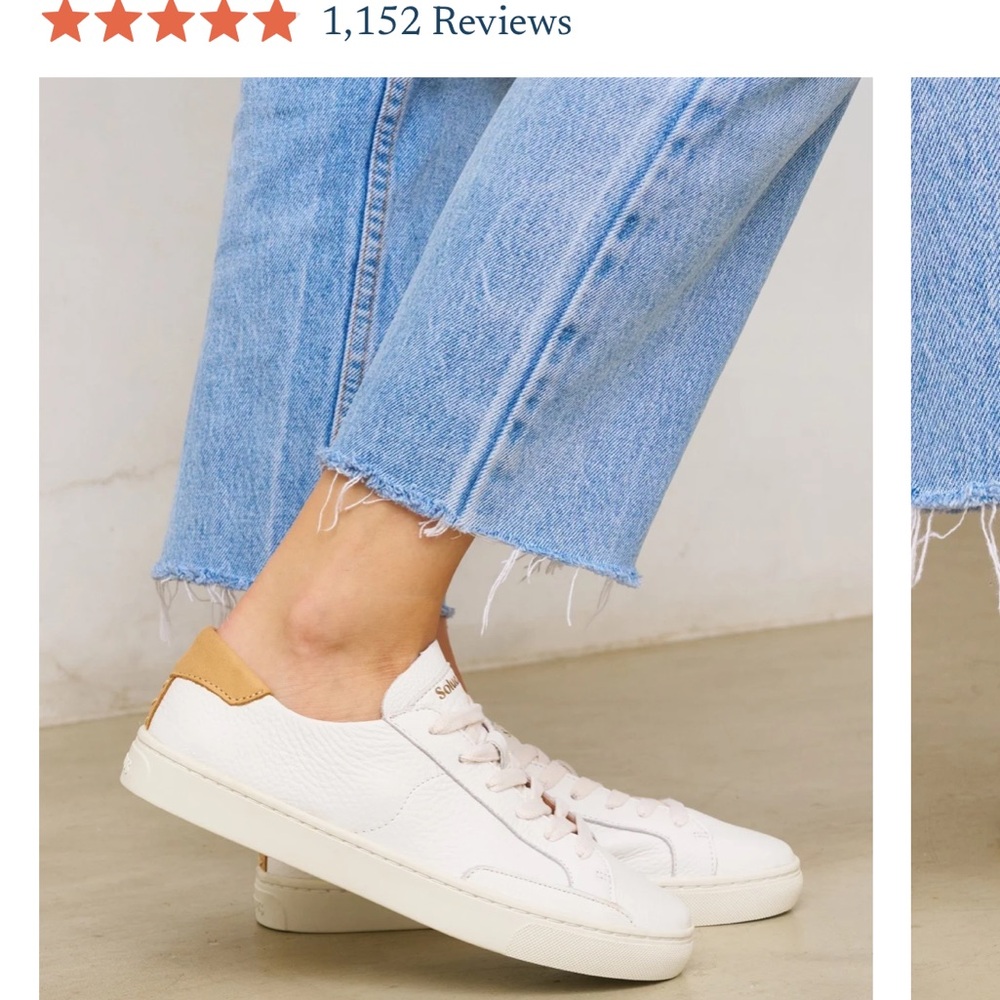 Soludos White Leather The Ibiza Classic Sneaker